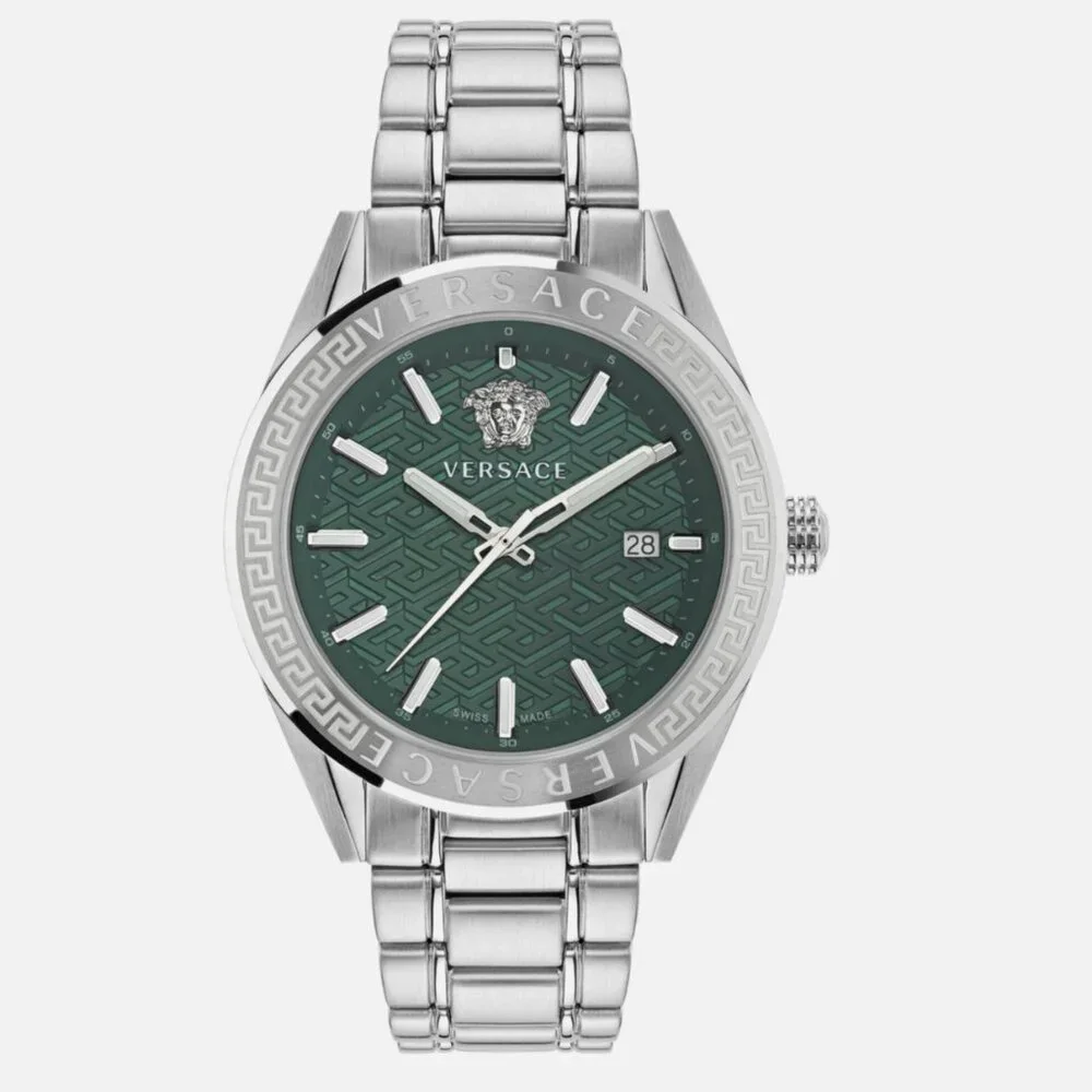 Sale! Versace Mens Stainless Steel 42mm Bracelet Fashion Watch